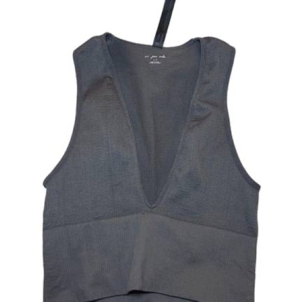 Urban Outfitters- Out from Under ripped grey v-neck tank.